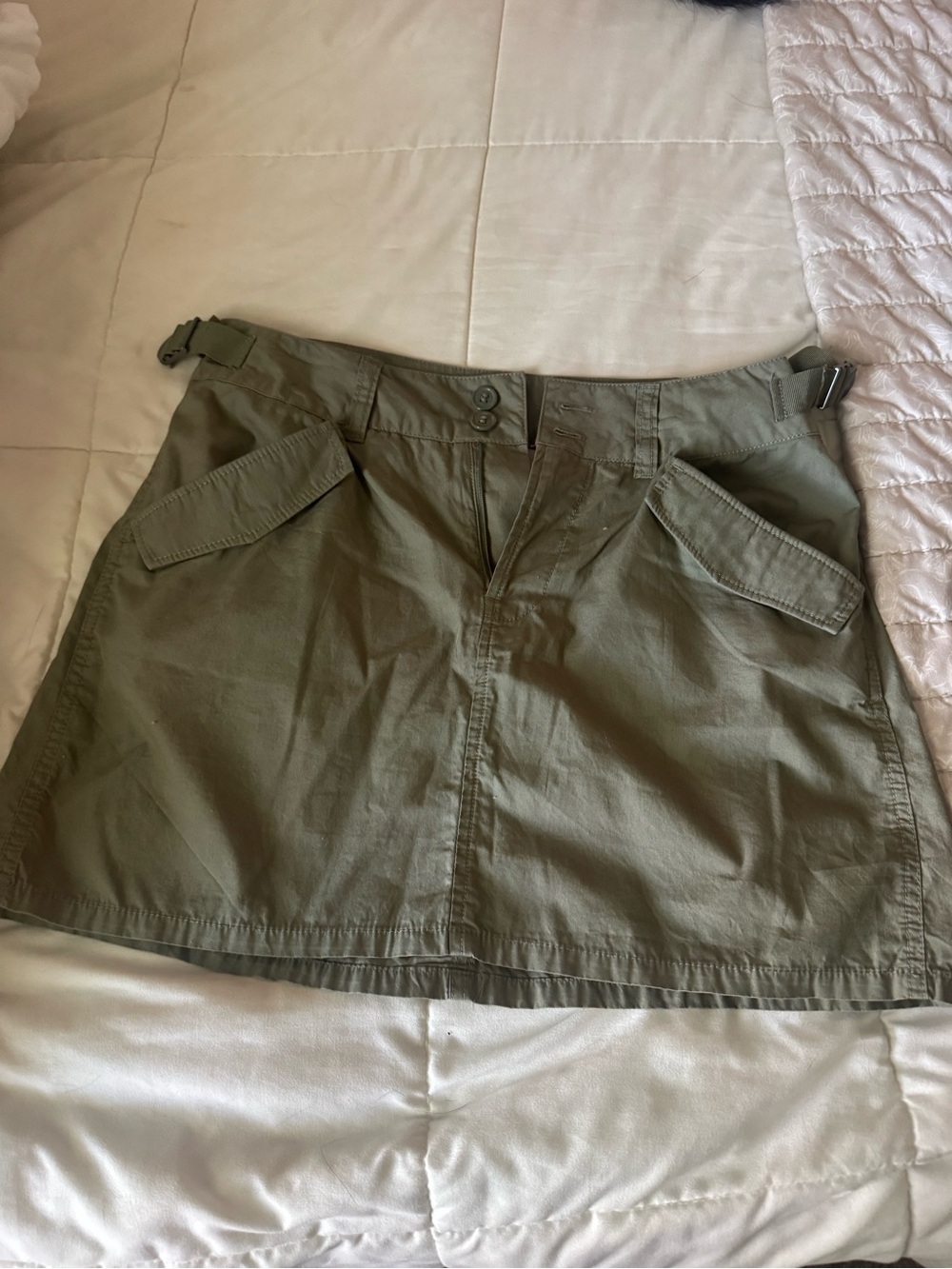 Divided Olive Green Mini Skirt